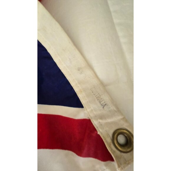 Vintage Australia Flag 48x70" Stitched Cotton Nylon Blend Appliqué Stars Brass G - Picture 6 of 12